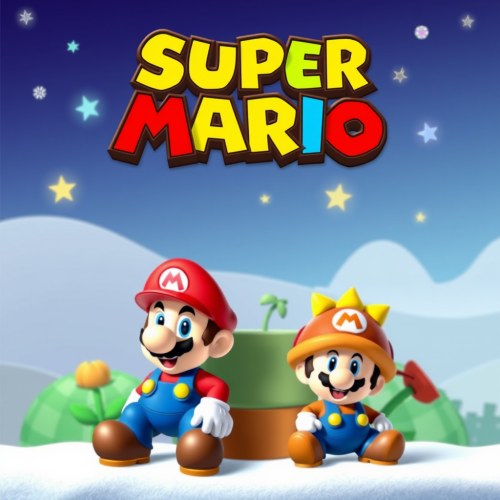 Seasonal Super Mario backgrounds for PowerPoint presentations