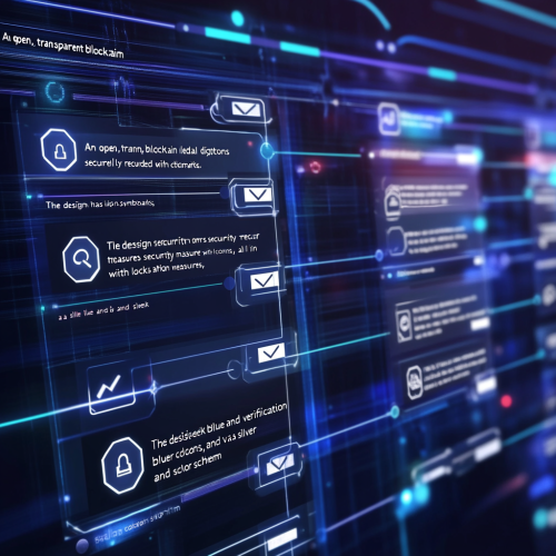 Secure blockchain ledger with checkmarks on display