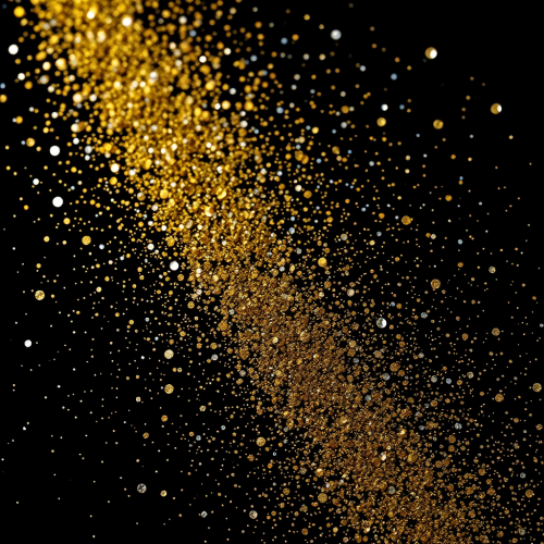 Shimmering Diamond Glitter on Black Background