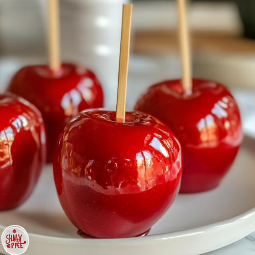 Shiny Candy Apple Recipe with Red Apples