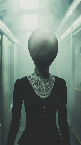 Sick, Ugly Woman in Subway After Work