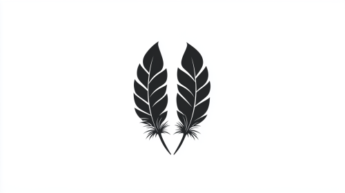 Simplistic logo inspired by Adidas Trefoil, feather and fern.