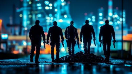 Sinister men plant explosives at nuclear power plant