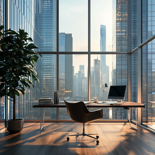 Sleek Scandinavian Cityscape: Modern Business Environment