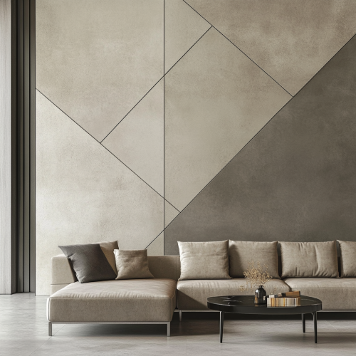 Sleek minimalist design with metallic matte finish motif