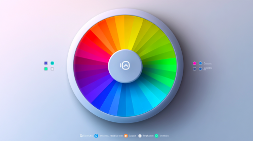 Sleek modern interface with vibrant color wheel mix selection.
