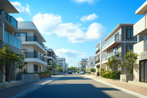 Sophisticated Japanese city with sleek buildings and streets