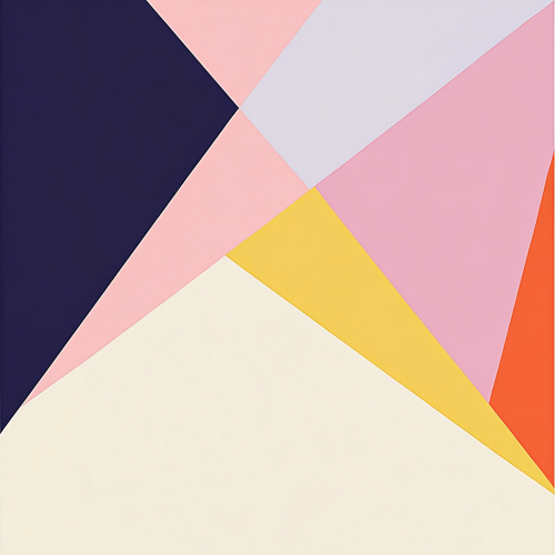 Sophisticated shapes in pink, blue, purple, yellow