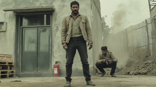 South Indian men in outdoor standoff picture