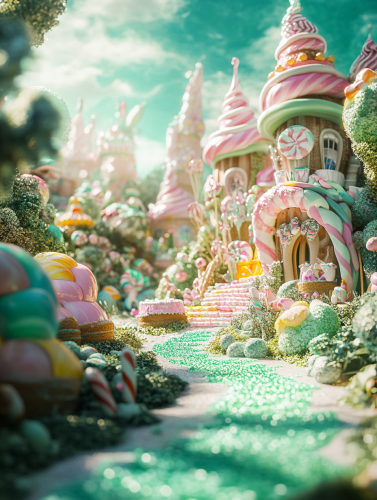 Sparkling Candy Land with Green Theme