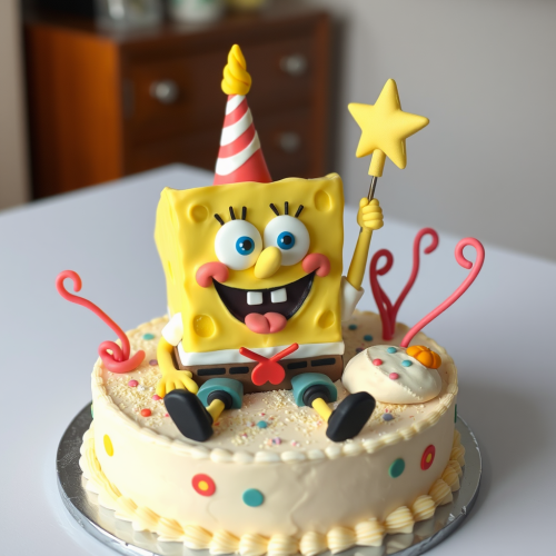 SpongeBob, Patrick, Squidward Decorated Cake