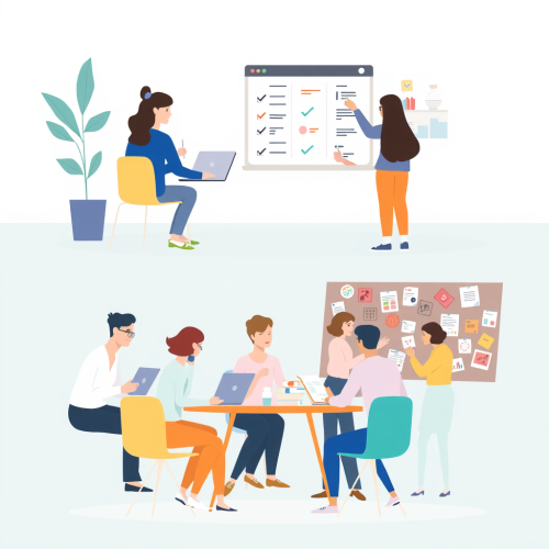 Students Collaborating and Brainstorming in Modern Design Students Collaborating and Brainstorming in Modern Design