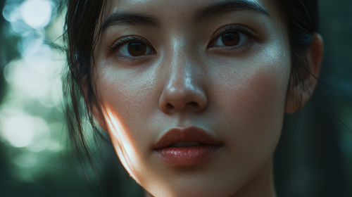 Stunning Close-Up Portrait of a Beautiful Woman