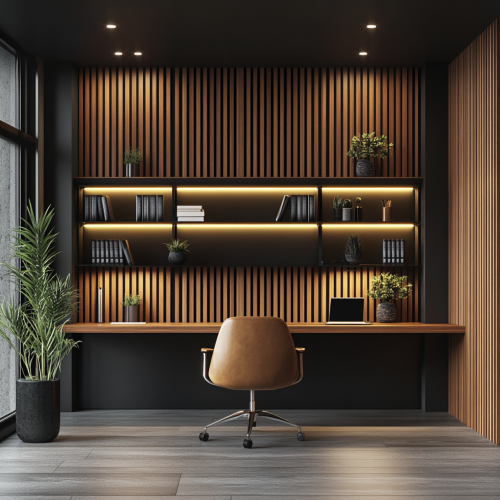Stylish Modern Office Background for Desk