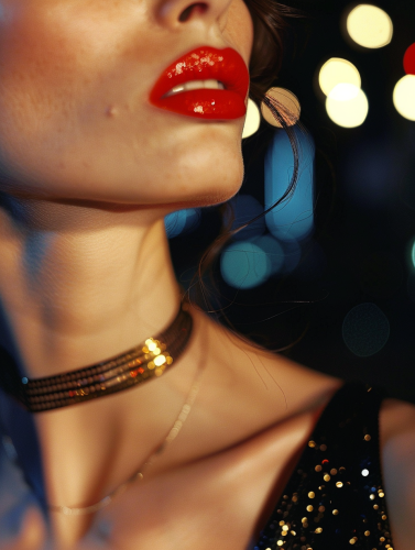 Women in Glamorous Party Setting