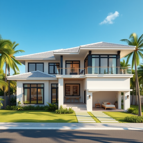 Subtropical Two-Story House with Seamless Indoor-Outdoor Design Subtropical Two-Story House with Seamless Indoor-Outdoor Design