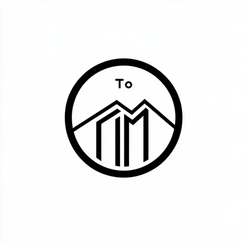 T and M Circle Logo with Mountain Detail