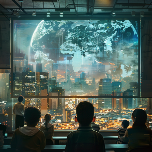 Teacher presents climate change, students are surprised.