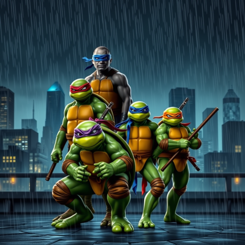 Teenage Mutant Ninja Turtles Prepare for Battle