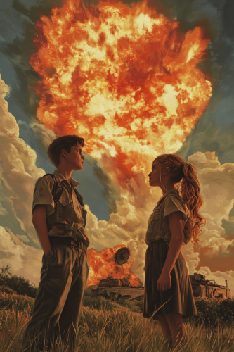 Teenage friends in post-apocalyptic nuclear explosion