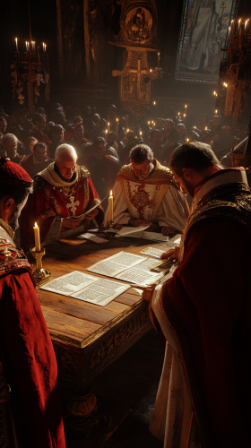 Temple Order Annihilation Signing, 14th Century Cardinals  Temple Order Annihilation Signing, 14th Century Cardinals
