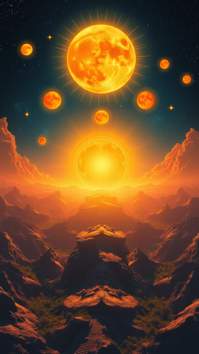 Ten suns shining on the Earth