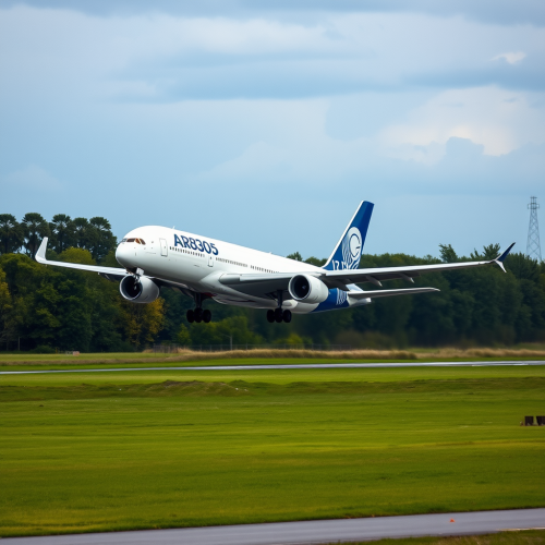The A380 Airplane Taking Off, Photorealistic HDR