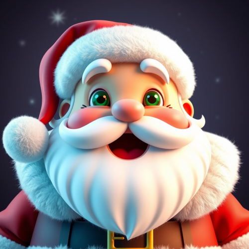 The Adorable 3D Santa Claus Cartoon