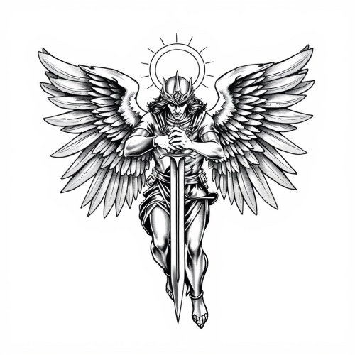 The Archangel Michael Tattoo Showing Celestial Power