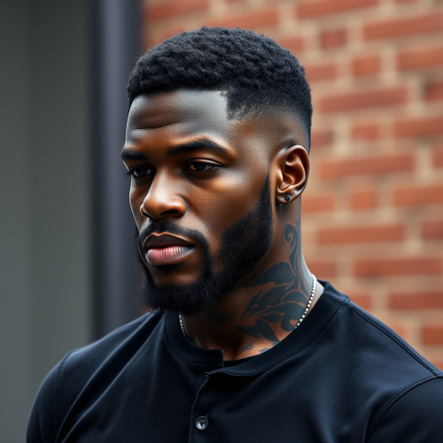 The Athletic, Tattooed Man with Dark Complexion