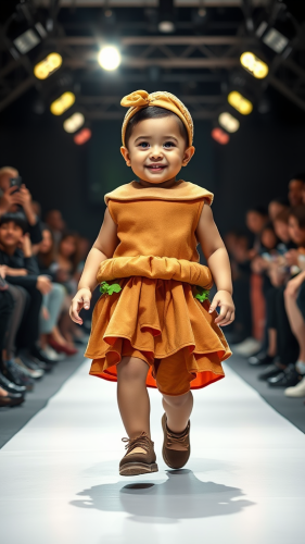 The Baby Fashion Show: Chic Hamburger-Inspired Outfit
