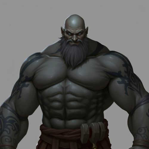 The Bald, Muscular Viking with Blue Eyes