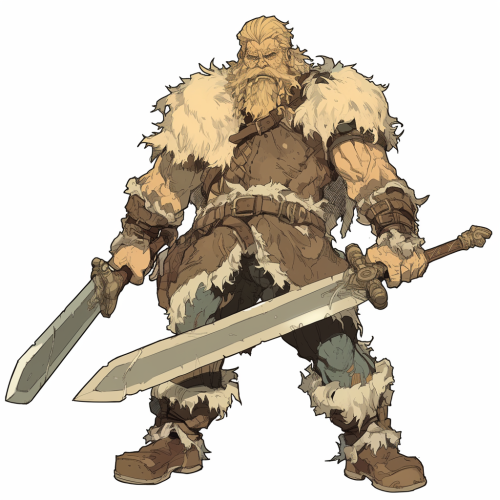 The Barbarian Game Sprite in Fire Emblem Style