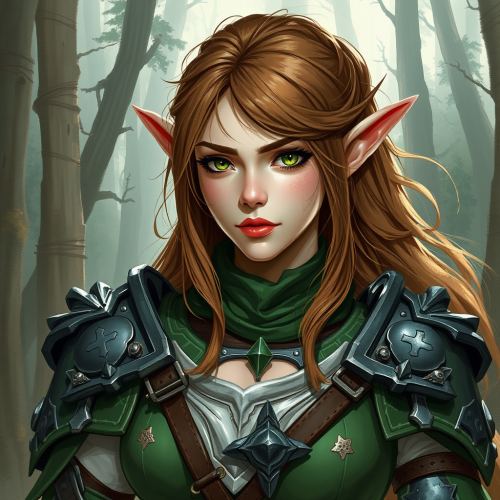 The Battle-Scarred Elf Cleric in Apocalyptic Forest