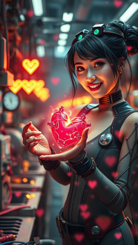 The Beautiful Atomic Woman Creating Heart Wires The Beautiful Atomic Woman Creating Heart Wires