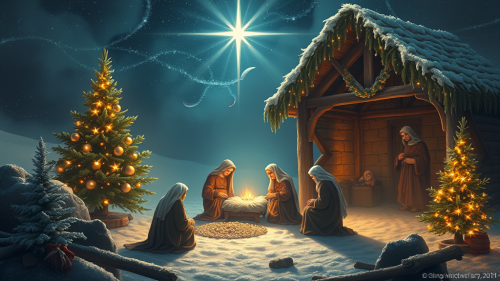 The Beautiful Scene of Jesus' Christmas Birth