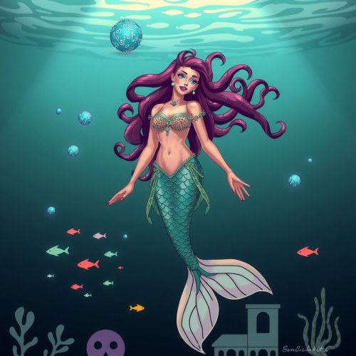 The Beautiful Underwater Mermaid