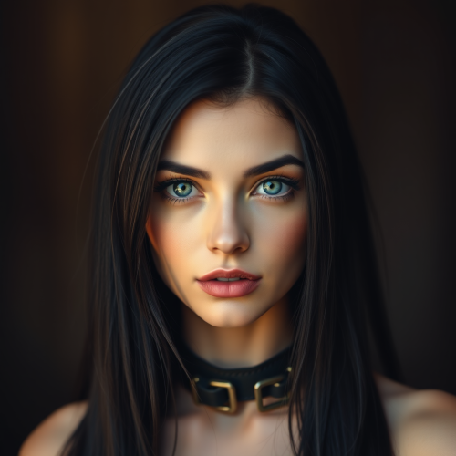 The Beautiful Woman with Light Green Eyes