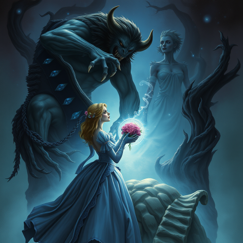 The Beauty and the Beast in a mysterious world