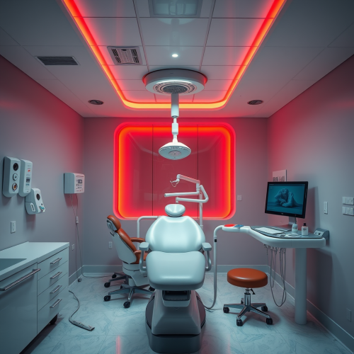 The Berininov Dental Clinic with Red Lights