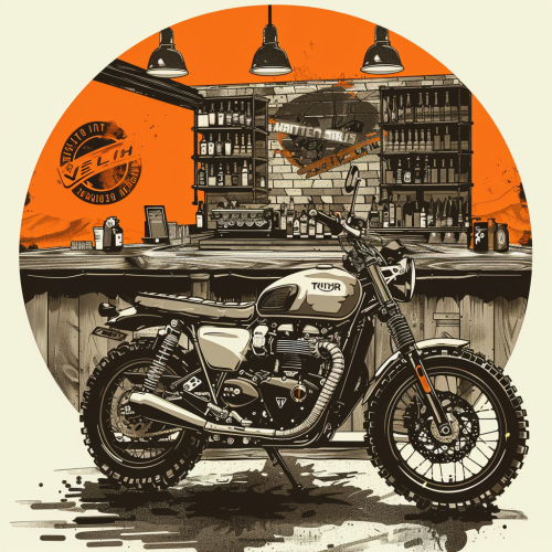 The Black and White Motorcycle Logo