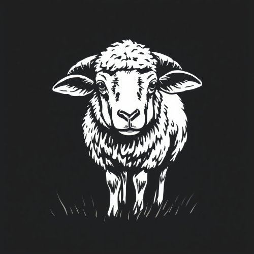 The Bold Line Art of a Sheep Token