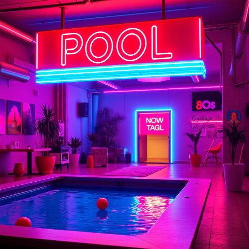 The Bright Neon Pool from the 80s