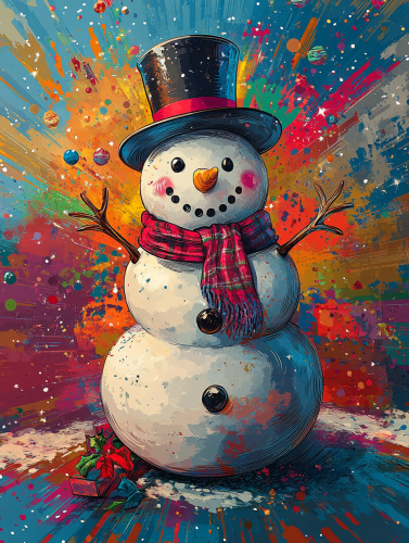 The Cheerful Snowman in 1960s Pop Art