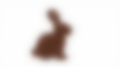 The Chocolate Bunny on a White Background