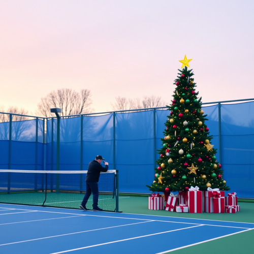 The Christmas Celebration on a Tennis Court