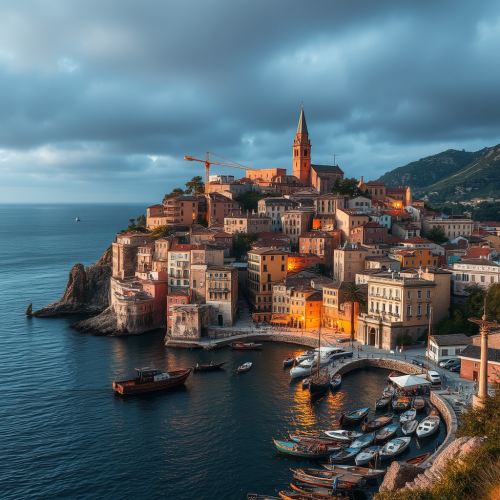 The City Floating Amidst the Sea