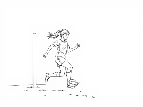 The Colorless Football Player Holding a Ball Image