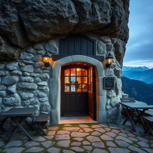 The Cozy Medieval Pub Nestled in a Mountain