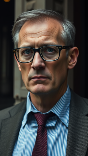 The Creepy Tall British Man with Glasses